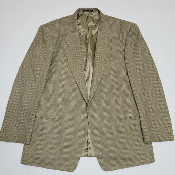 Mani by Armani Sport Coat - Windowpane Tan Gray -